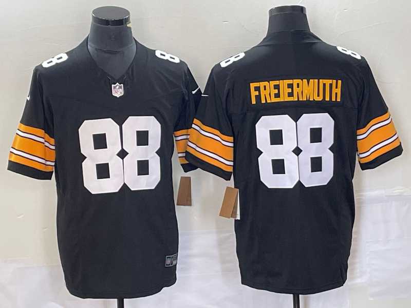 Men & Women & Youth Pittsburgh Steelers #88 Pat Freiermuth Black 2023 FUSE Vapor Limited Stitched Throwback Jersey